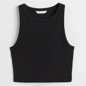 H&M Black Cropped Tank Top